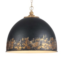 Golden 0809-5P VG-WBI - Golden Lighting Alison 5-light Pendant in Vintage Gold and Weathered Black Iron shade